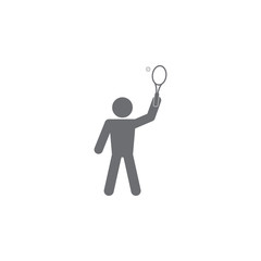 tennis player icon. Simple element illustration. tennis player symbol design template. Can be used for web and mobile