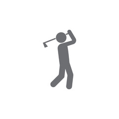 golfer icon. Simple element illustration. golfer symbol design template. Can be used for web and mobile