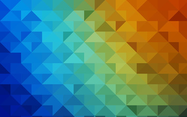 Dark Multicolor vector polygon abstract template.