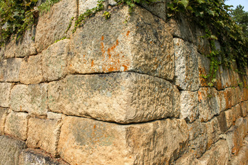 Stone wall of old castle 