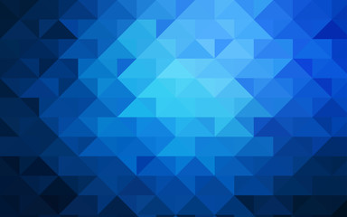 Fototapeta premium Dark BLUE vector blurry triangle pattern.