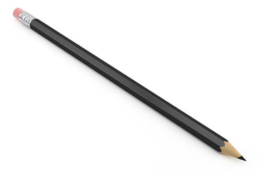 Black Pencil On White