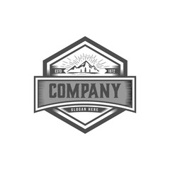 Mountain Design Element in Vintage