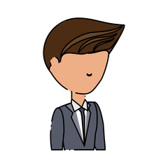 avatar businessman icon over white background, colorful design. vector illustration