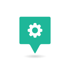 GPS icon with settings sign. GPS icon and customize, setup, manage, process symbol