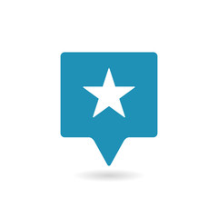 GPS icon with star sign. GPS icon and best, favorite, rating symbol