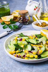 Salad with raw vegetables