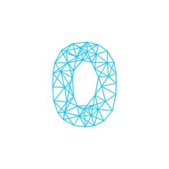 Fototapeta na wymiar letter O abstract geometric logo