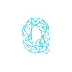 Fototapeta na wymiar letter Q abstract geometric logo