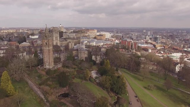 Cabot Tower & Brandon Hill Park, Aerial Drone Footage of Bristol City Landmark