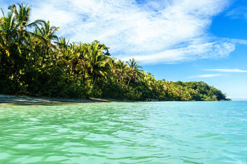 Landscape of the beach of Cahuita, Costa Rica