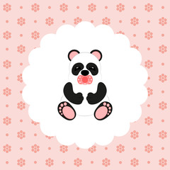 Panda baby. Vector. Flat.