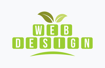 WEB DESIGN Colorful Vector Letter Alphabet Illustration Square Layout 