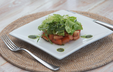 Summer Salad with ruccola and tomatoes