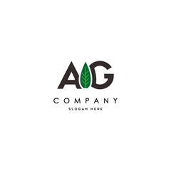 letter AG element logo design