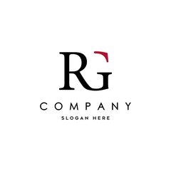 letter RG element logo design
