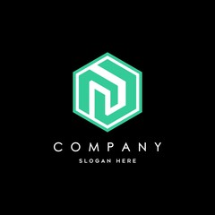 Obraz premium letter ND element logo design