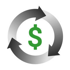 Obraz premium Automatic bill payment or revenue cycle management color vector icon for apps and websites