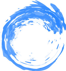 Vector Watercolor Blue Splash of Water. Ball-shaped color sphere 