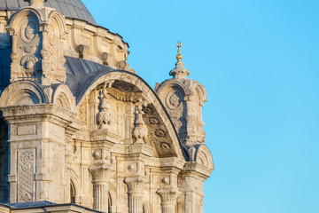 Exterior view of Ortakoy Mosque near bosphorus