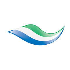 Sierra Leone flag, vector illustration
