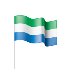 Sierra Leone flag, vector illustration