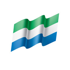 Sierra Leone flag, vector illustration