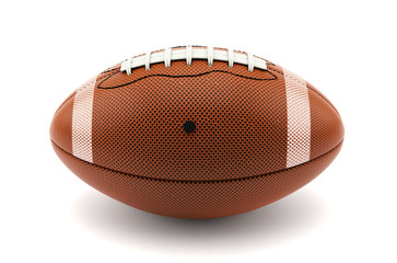 American Rugby Ball On White With Clipping Path