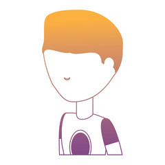 avatar young man icon over white background colorful design. vector illustration