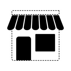 store icon over white background, vector illustration