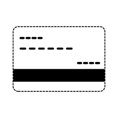 credit card icon over white background, vector illustration