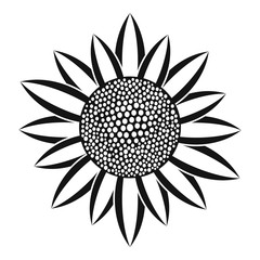 Sunflower seed icon. Simple illustration of sunflower seed vector icon for web