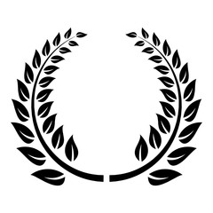 Floral wreath icon. Simple illustration of floral wreath vector icon for web