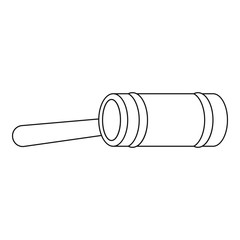 Justice gavel icon. Outline illustration of justice gavel vector icon for web