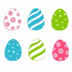 Collection ofEeaster eggs . Vector illustration