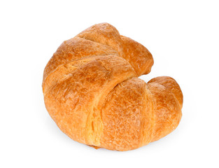 fresh croissant isolated on white background