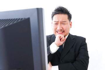 Businessman getting very angry