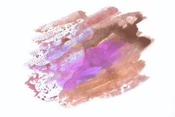 Abstract brown purple watercolor spot watercolor blot