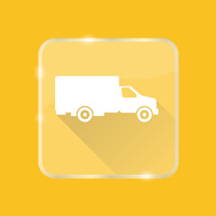 Flat style truck silhouette icon