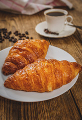 Croissant and coffee