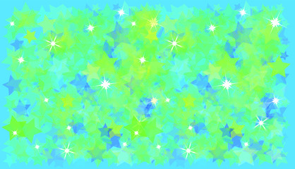 Obraz na płótnie Canvas Horizontal Star blurred Blue background