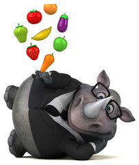 Fun rhinoceros - 3D Illustration