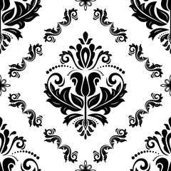 Classic seamless black and white pattern. Traditional orient ornament. Classic vintage background