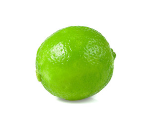 ripe lime isolated on white backround