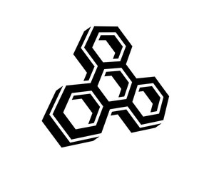 bee hive hexagon shape image vector icon symbol logo