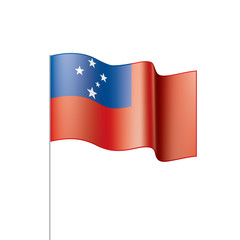 Samoa flag, vector illustration