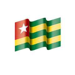 togo flag, vector illustration