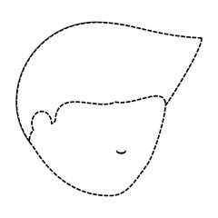 avatar man face icon over white background, vector illustration