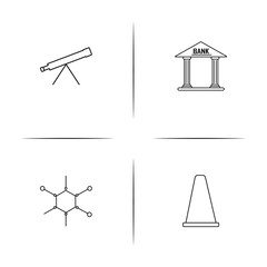 Education And Science simple linear icon set. Outline icons