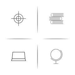 Education And Science simple linear icon set. Outline icons